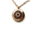 Mariana Necklace Locket Pendant Pearl Mineral & Siam Swarovski Crystal My Treasures Coll.