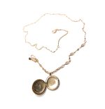 Mariana Necklace Locket Pendant Pearl Mineral & Siam Swarovski Crystal My Treasures Coll. - Image 2
