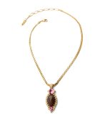 Necklace Pendant By Mariana Woman Hematite Mineral and Opal Swarovski Crystals - Image 3