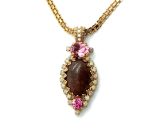 Necklace Pendant By Mariana Woman Hematite Mineral and Opal Swarovski Crystals