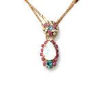 Mariana Necklace Pendant Lovely Pinks & Blues Swarovski Crystals Cocktail Hour Coll.