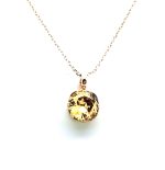 Mariana Necklace Pendant Stunning Lt Colorado Topaz Swarovski Crystal My Treasures Coll. - Image 2