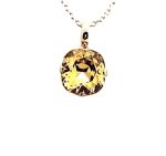 Mariana Necklace Pendant Stunning Lt Colorado Topaz Swarovski Crystal My Treasures Coll.