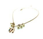 Mariana Necklace Chai Lucky Pendant Pearl Mineral & Turq Swarovski Crystal Sweet Summer Coll.