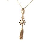 Mariana Necklace Pendant Fab Shell Mineral & Clear Swarovski Crystals Africa Coll.