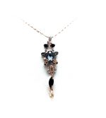 Mariana Necklace Pendant Finely Detailed Blacks Swarovski Crystals Adeline Odyssey Coll. - Image 2