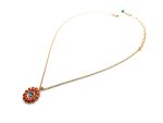 Mariana Necklace Pendant Serengeti Africa Coll. Sunburst Orange & Blues Austrian Crystals - Image 3