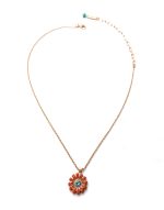Mariana Necklace Pendant Serengeti Africa Coll. Sunburst Orange & Blues Austrian Crystals - Image 2