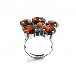 Mariana Ring Tangerine & Yellow Flower Swarovski Crystal My Treasures Coll.  SP Plated - Image 3