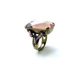 Mariana Ring Emerald Shape Vintage Rose Swarovski Crystal My Treasures Coll. English Gold Plated - Image 2