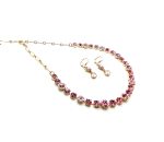 Jewelry Set By Mariana Necklace, Earrings,Quartz Mineral and Swarovski Crystals - Image 3