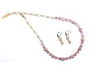 Jewelry Set By Mariana Necklace, Earrings,Quartz Mineral and Swarovski Crystals - Image 2