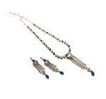 Mariana Jewelry Set Necklace & Earrings Blue, Violet, Sapphire, Siam Austrian Crystals Gaea Odyssey Coll.