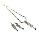 Mariana Jewelry Set Necklace & Earrings Blue, Violet, Sapphire, Siam Austrian Crystals Gaea Odyssey Coll.