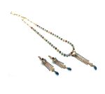 Mariana Jewelry Set Necklace & Earrings Blue, Violet, Sapphire, Siam Austrian Crystals Gaea Odyssey Coll. - Image 3