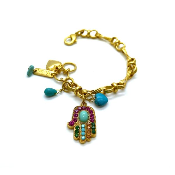 Mariana Bracelet Hamsa Beaded Colorful Swarovski Crystals Happy Days Inspiration Coll.