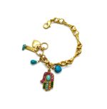 Mariana Bracelet Hamsa Beaded Colorful Swarovski Crystals Happy Days Inspiration Coll. - Image 3