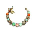 Mariana Bracelet Greens & Oranges Austrian Crystals Boloria Dia My Butterfly Coll.