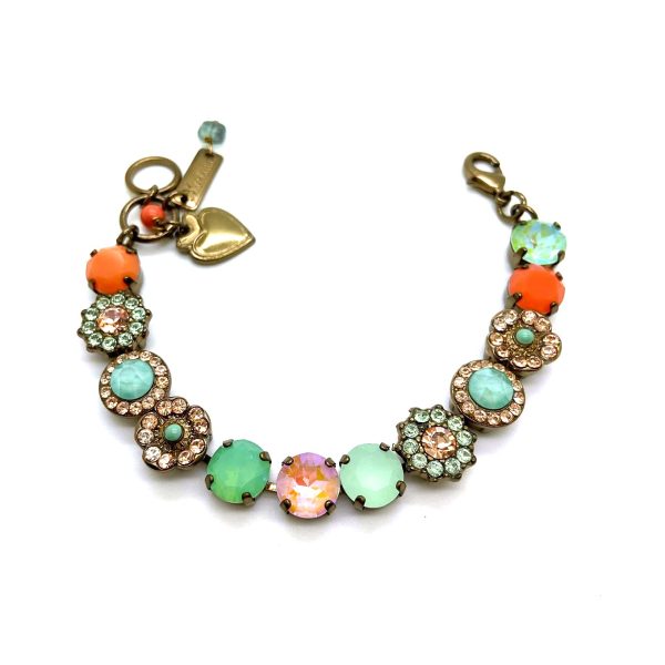 Mariana Bracelet Greens & Oranges Austrian Crystals Boloria Dia My Butterfly Coll.