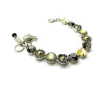 Mariana Bracelet Blacks & Greys Swarovski Crystals Painted Lady My Butterfly Coll. - Image 3