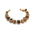 Mariana Bracelet Leopard Ckine Agate Mineral & Browns Swarovski Crystals My Butterfly Coll.