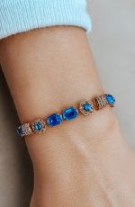 Bracelet By Mariana Woman Elegant Sapphire and Smoked Topaz Swarovski Crystals - Image 3