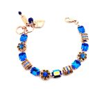 Bracelet By Mariana Woman Elegant Sapphire and Smoked Topaz Swarovski Crystals - Image 2