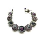 Mariana Bracelet Exquisite Floral Purple & Blacks Swarovski Crystals Ambrosia Colll.