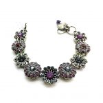 Mariana Bracelet Exquisite Floral Purple & Blacks Swarovski Crystals Ambrosia Colll.