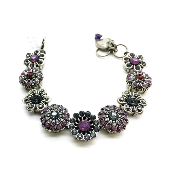 Mariana Bracelet Exquisite Floral Purple & Blacks Swarovski Crystals Ambrosia Colll.