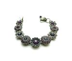 Mariana Bracelet Exquisite Floral Purple & Blacks Swarovski Crystals Ambrosia Colll. - Image 3
