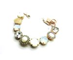 Mariana Bracelet Floral & Round Whites Swarovski Crystals Silk Road Coll. - Image 3