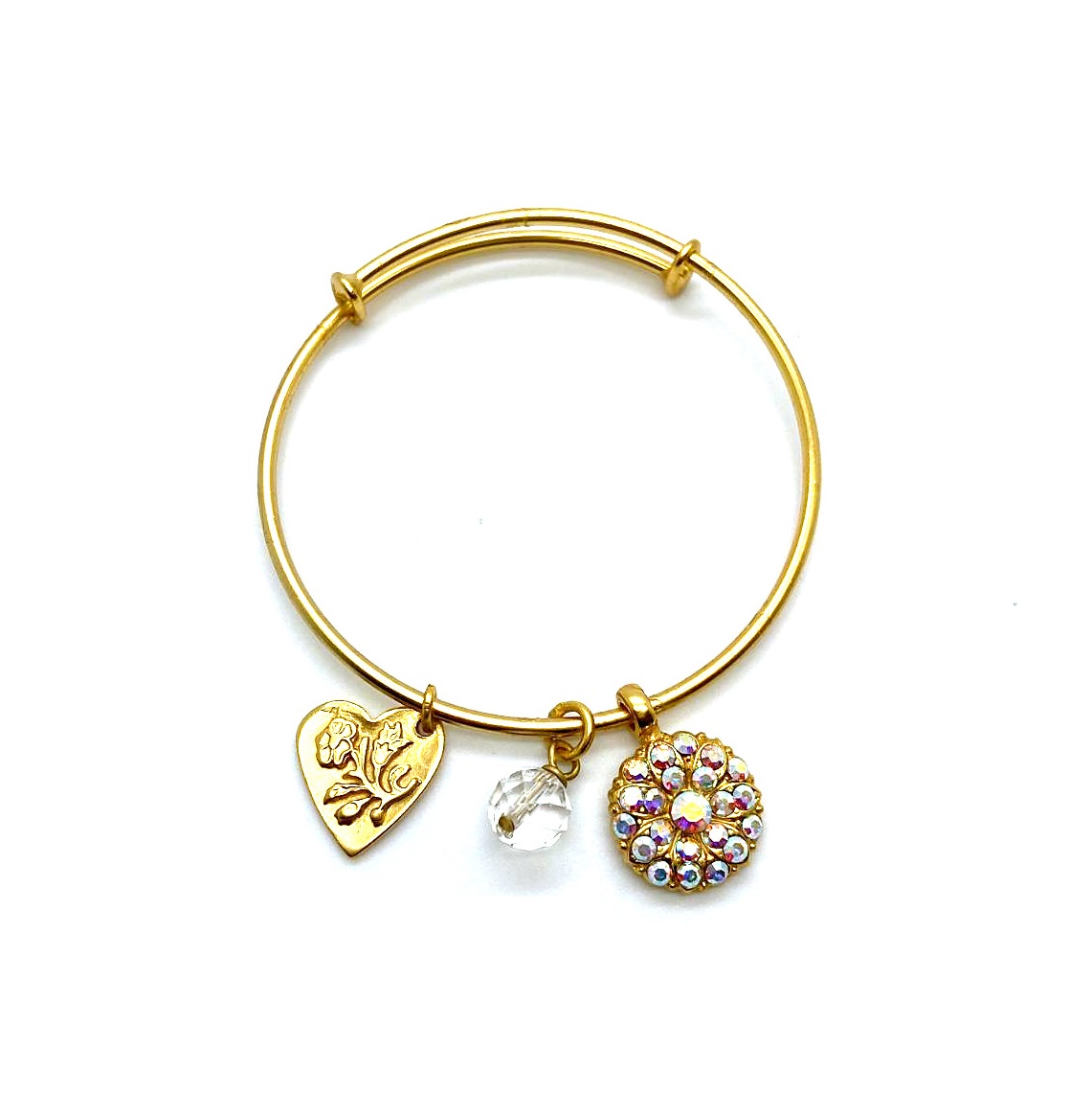 B-4612S-001AB-YG (2) Mariana Bracelet Bangle Glitzy Clear & AB Swarovski Crystals My Treasures Coll. - Image 1