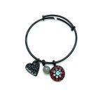 Mariana Bracelet Bangle Guardian Angel Beaded Swarovski Crystals My Treasures Coll. - Image 2
