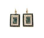 Earrings By Mariana Songbook Coll. Timeless Jet, Metallic & Rose Swarovski Crystals - Image 3
