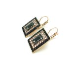 Earrings By Mariana Songbook Coll. Timeless Jet, Metallic & Rose Swarovski Crystals - Image 2