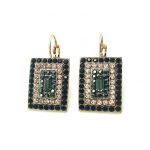 Earrings By Mariana Songbook Coll. Timeless Jet, Metallic & Rose Swarovski Crystals