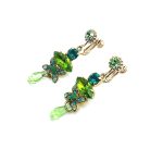 Mariana Earrings Alluring Greens Swarovski Crystals Angelica East Meets West Coll. - Image 3
