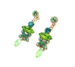 Mariana Earrings Alluring Greens Swarovski Crystals Angelica East Meets West Coll. - Image 2