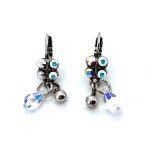 Earrings By Mariana Woman Dainty Butterfly Shaped AB and Clear Swarovski Crystals - Image 2