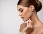 Earrings By Mariana Woman Dainty Butterfly Shaped AB and Clear Swarovski Crystals - Image 3