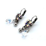 Earrings By Mariana Woman Dainty Butterfly Shaped AB and Clear Swarovski Crystals