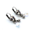 Earrings By Mariana Woman Dainty Butterfly Shaped AB and Clear Swarovski Crystals - Image 4