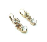 Earrings By Mariana Woman Lovely Pearl Mineral and Clear Swarovski Crystals - Image 3