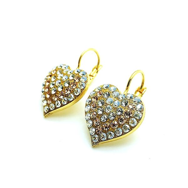 Earrings By Mariana Songbook Coll. Glitzy Silk, Moonlight and Amber Swarovski Crystals