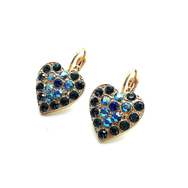 Mariana Earrings Charming Montana Blue, Blk Dia & AB Swarovski Crystals My Treasures Coll.