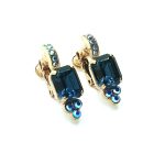 Earrings By Mariana Woman Fab Montana Blue and AB Swarovski Crystals - Image 3