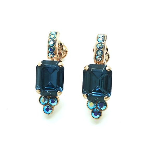Earrings By Mariana Woman Fab Montana Blue and AB Swarovski Crystals