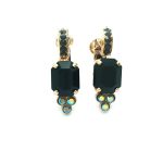 Mariana Earrings Sophisticated Jet Black & AB Swarovski Crystals My Treasures Coll. - Image 2