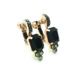 Mariana Earrings Sophisticated Jet Black & AB Swarovski Crystals My Treasures Coll. - Image 3